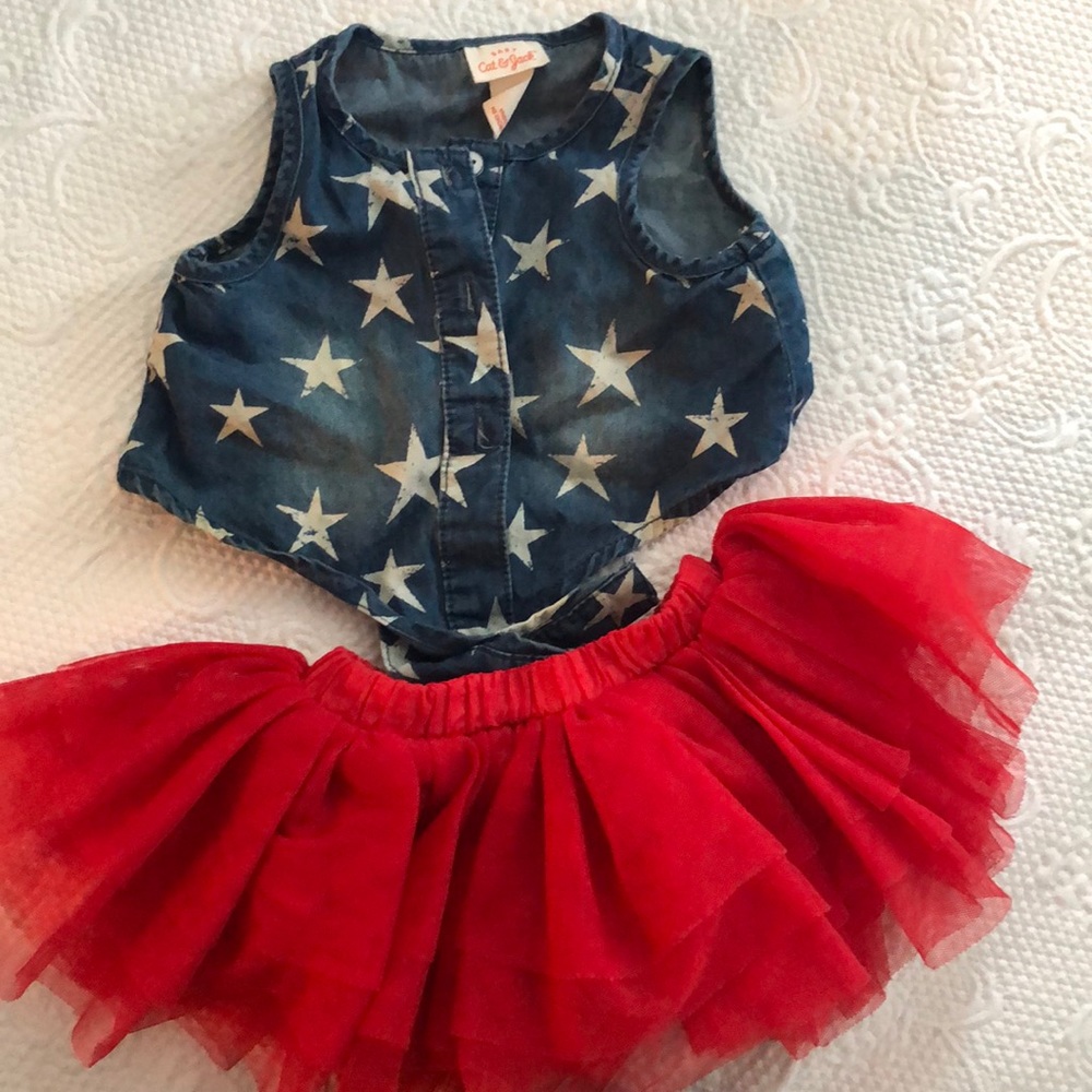 Red, White and Blue 3-6 month outfit